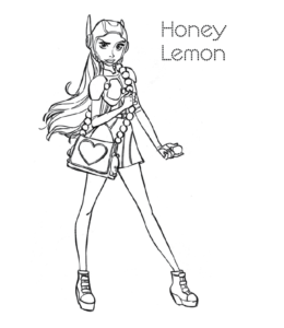 Big Hero 6  Honey Lemon Coloring Page for kids