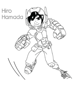 Big Hero 6 Hiro Coloring Page for kids