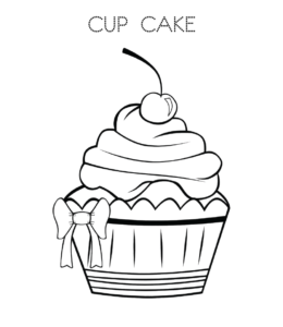 Birthday cake coloring page 3 for kids
