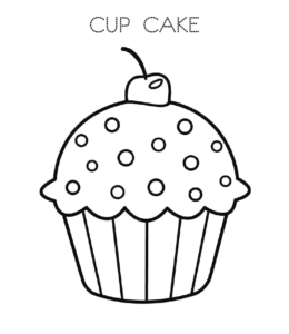 Birthday cake coloring page 4 for kids
