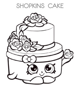 Birthday cake coloring page 6 for kids