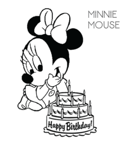 Birthday cake coloring page 17 for kids