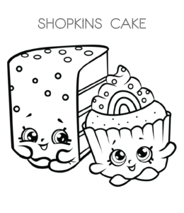 Birthday cake coloring page 23 for kids