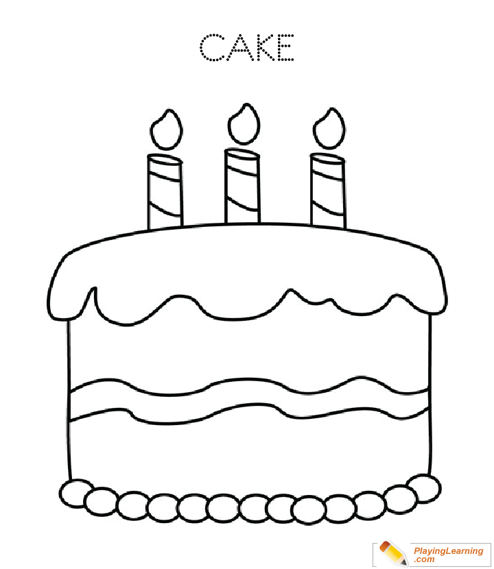 Nice Unicorn Cake coloring page - Download, Print or Color Online for Free