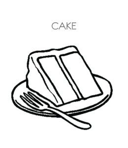 Birthday cake coloring page 41 for kids