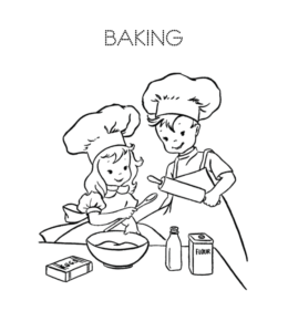 Birthday cake coloring page 45 for kids