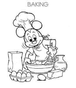 Birthday cake coloring page 46 for kids