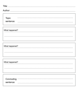 Book Report Template for kids