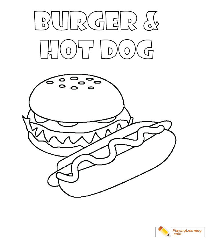 Burger Coloring Page  for kids
