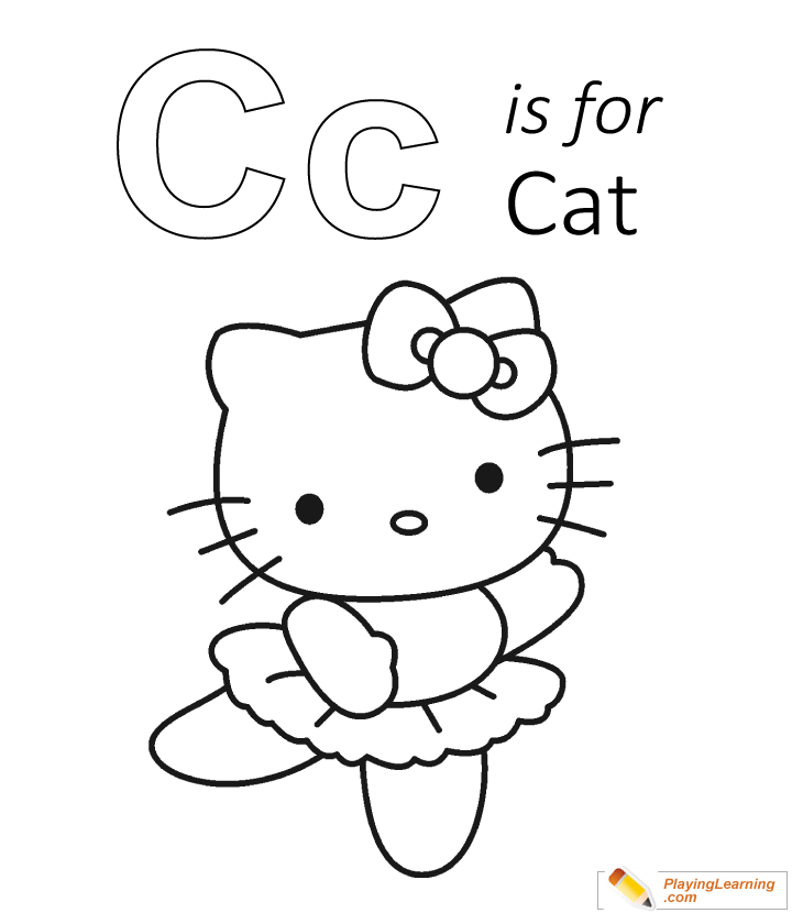 C Is For Cat Coloring Page | Free C Is For Cat Coloring Page