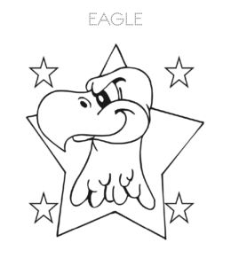 Cartoon Eagle coloring page  02 for kids