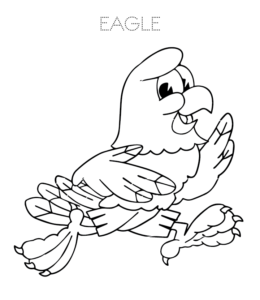 Cartoon Eagle coloring page  04 for kids