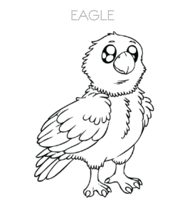 Cartoon Eagle coloring picture  07 for kids