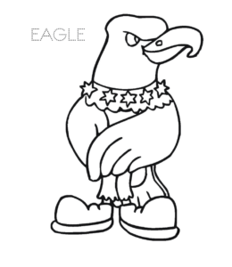 Cartoon Eagle coloring picture  09 for kids