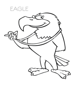 Cartoon Eagle coloring picture  10 for kids