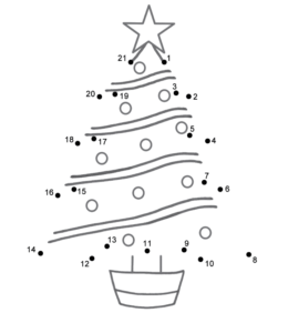 Christmas connecting the dots worksheet for kids
