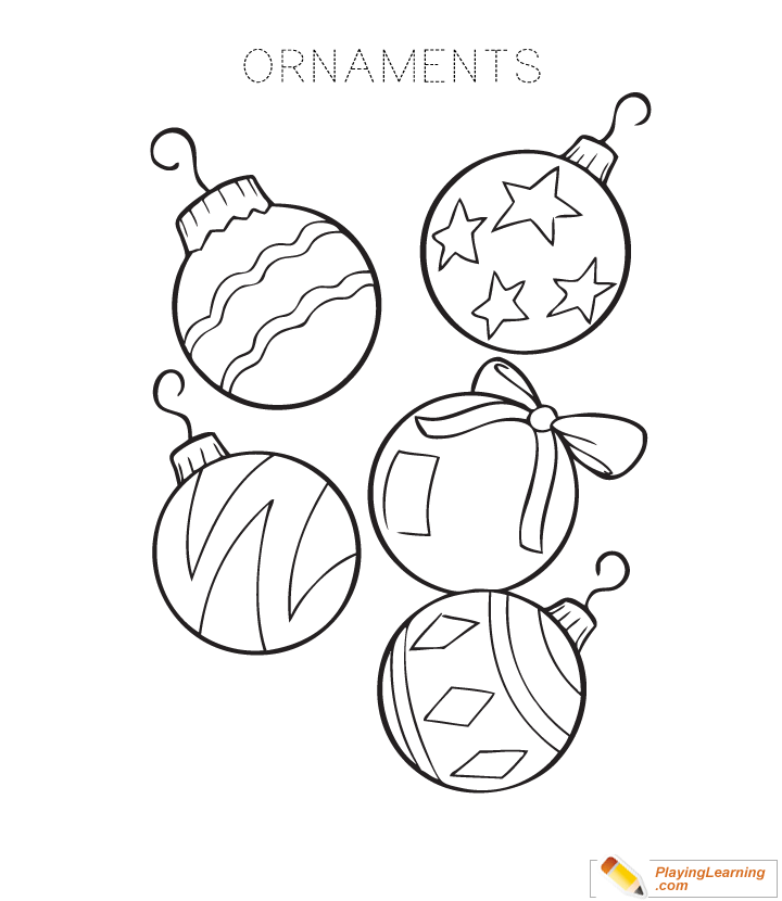 Christmas Ornament Coloring Page 01 Free Christmas Ornament Coloring Page