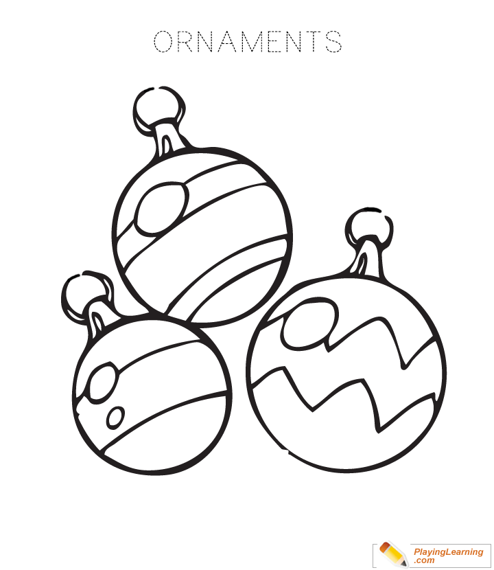 Christmas Ornament Coloring Page  for kids