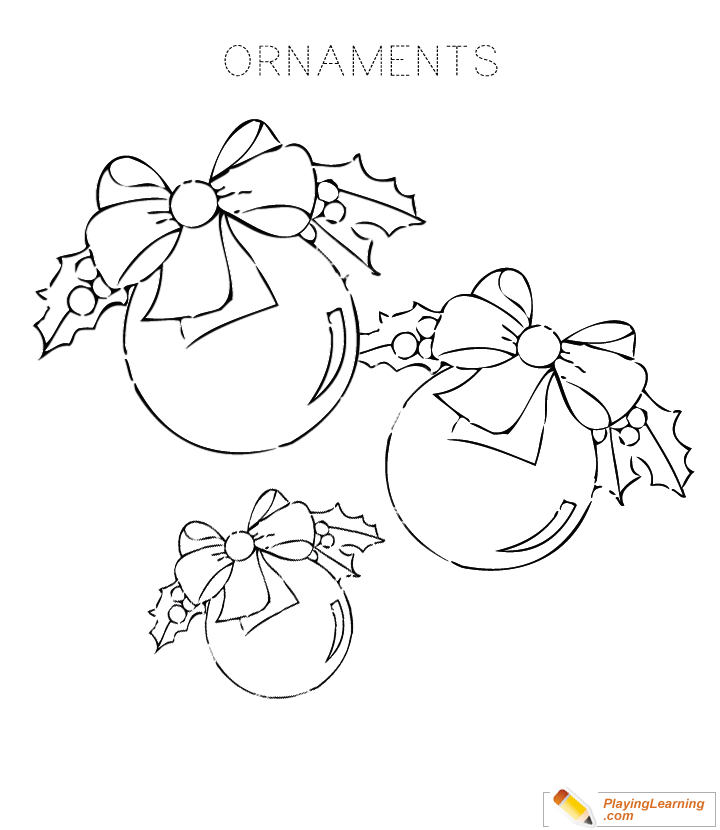 Christmas Ornament Coloring Page  for kids