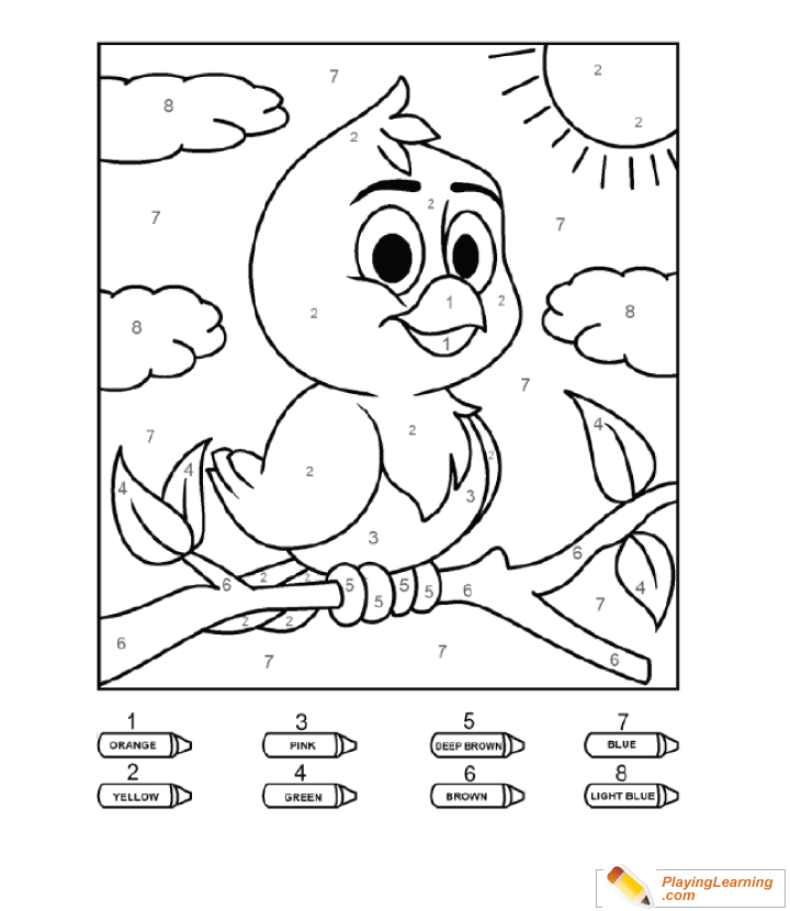Coloring By Numbers 1 To 10 Bird 02 | Free Coloring By Numbers To Bird