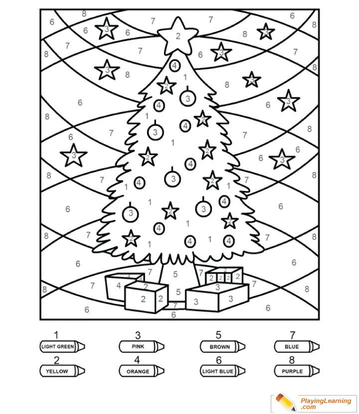Coloring By Numbers  To  Christmas  for kids