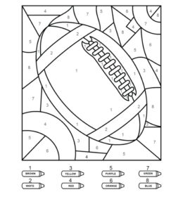 Coloring by numbers from 1 to 10 - Football for kids