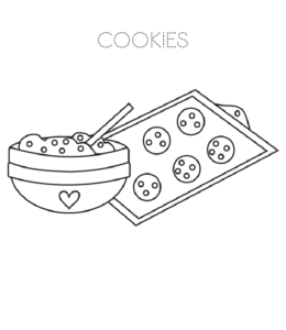 Cookie Coloring Page 1 for kids