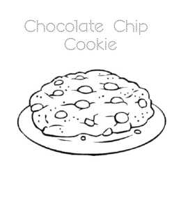 Chocolate Chip Cookie Page Coloring Pages