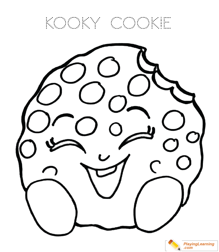Cookie Coloring Page  for kids