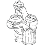 Cookie Monster coloring sheet