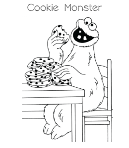 Cookie Monster Coloring Image 19 for kids