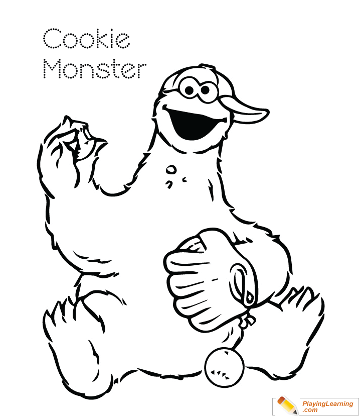 Cookie Monster Coloring Page 23 | Free Cookie Monster Coloring Page