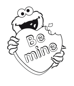 Cookie Monster Coloring Sheet 24 for kids