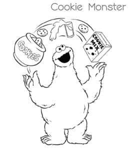 Cookie Monster Coloring Sheet 26 for kids