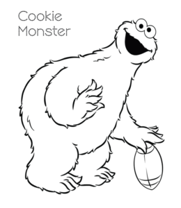 Cookie Monster Coloring Sheet 28 for kids