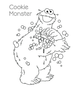 Cookie Monster Coloring Sheet 29 for kids