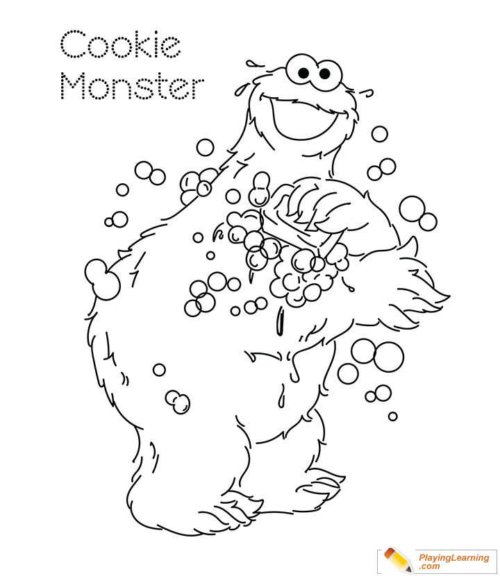 Cookie Monster Coloring Page 29 | Free Cookie Monster Coloring Page