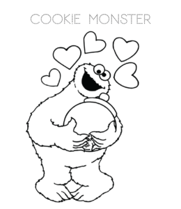 Cookie Monster Coloring Picture 32 for kids