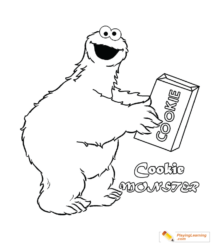 Cookie Monster Coloring Page  for kids