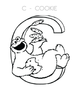 Sesame Street Cookie Monster Coloring Picture 35 for kids