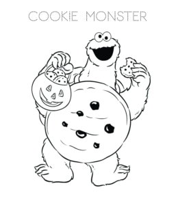 Sesame Street Cookie Monster Coloring Page 36 for kids