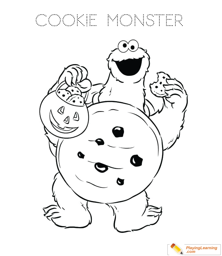 Cookie Monster Coloring Page 36 | Free Cookie Monster Coloring Page