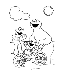 Sesame Street Cookie Monster Coloring Page 37 for kids