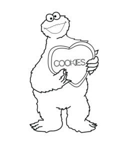 Sesame Street Cookie Monster Coloring Page 39 for kids