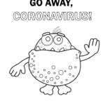 Coronavirus and flu coloring pages