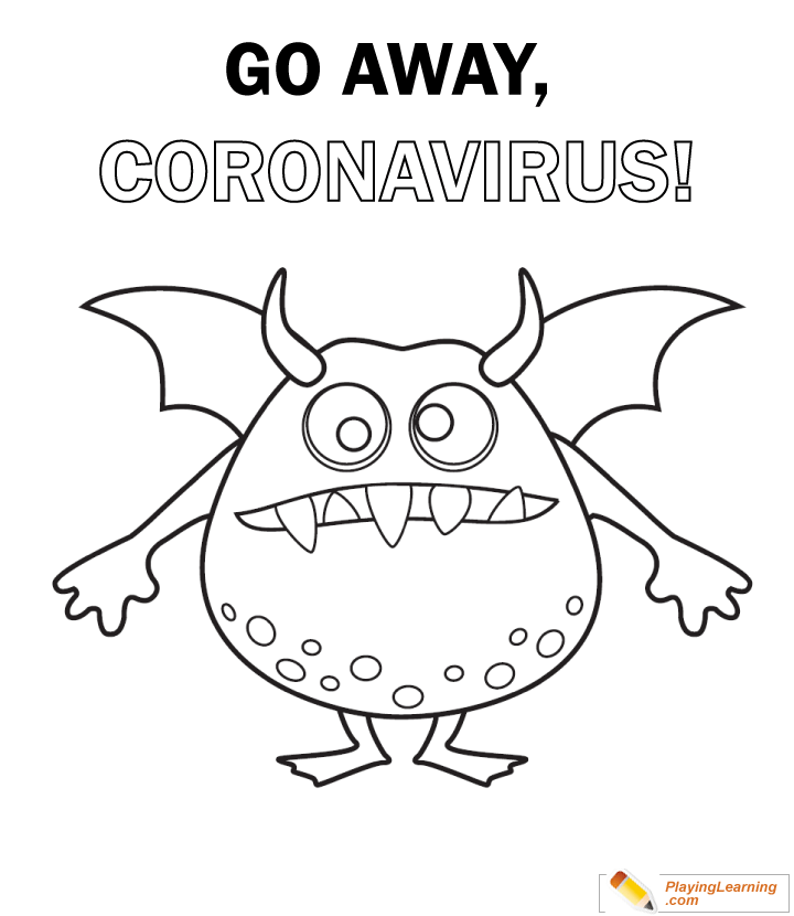 Coronavirus Coloring Page  for kids
