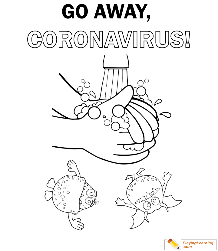 Coronavirus Coloring Page  for kids