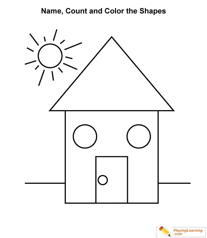 Counting Shapes And Coloring Worksheet 10 | Free Counting Shapes And ...