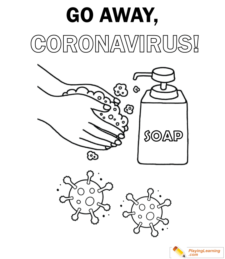 Covid  Coronavirus Coloring Page  for kids