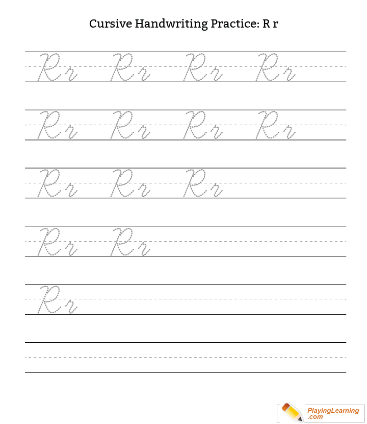 R Cursive Letter